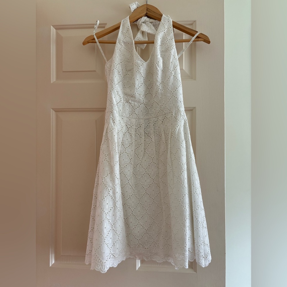 NWT Lilly Pulitzer halter white eyelet dress - size 0